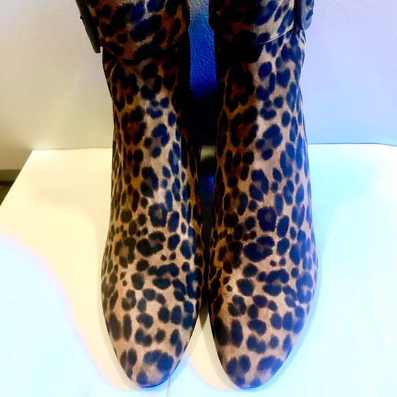 New Saint Laurent Leopard suede boots Size 38 - Picture 2 of 10